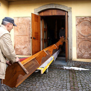 Ausräumen der Kirche am 29.01.2016