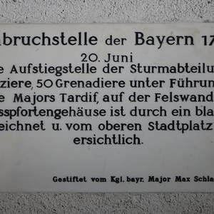 Einbruchstelle der Festung