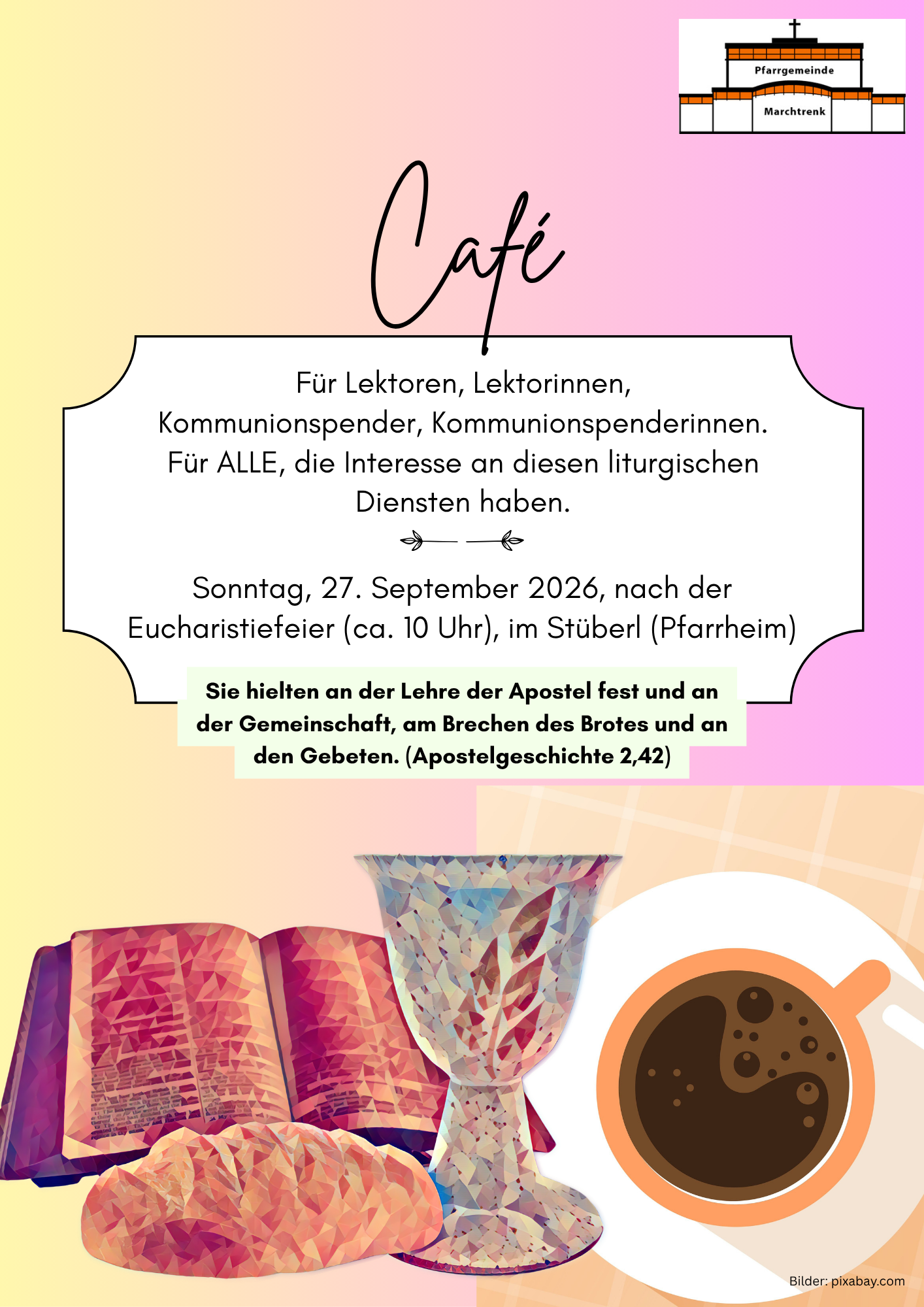 Plakat für Treffen der liturgischen Dienste