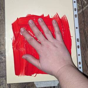 Handabdruck mit der Folientechnik