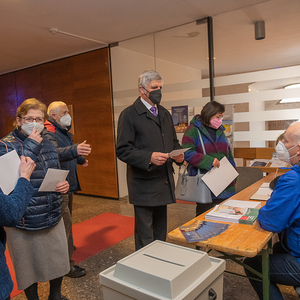 Wahllokal in der Kirche