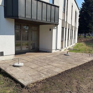 Terrasse wird begradigt