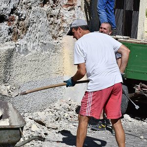 an der Mauer am 2. Tag