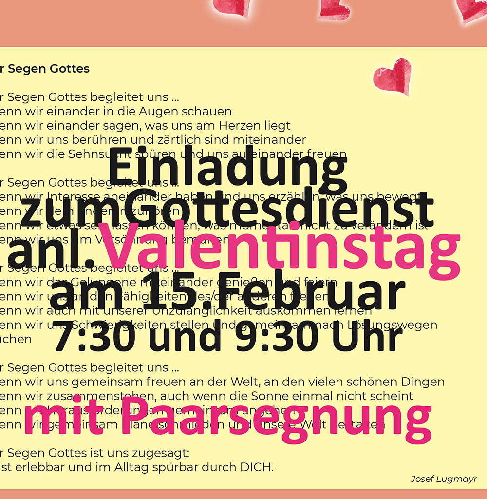 Valentinstag, Paarsegnung