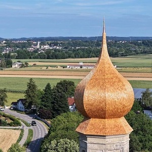 Erneuerung Zwiebelturm Pfarrkirche Burgkirchen