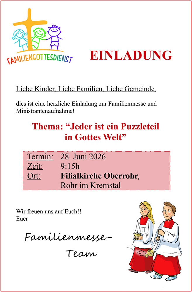 Einladung zur Familienmesse
