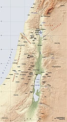 Begehbare Landkarte Israel - Palästina - Jordanien