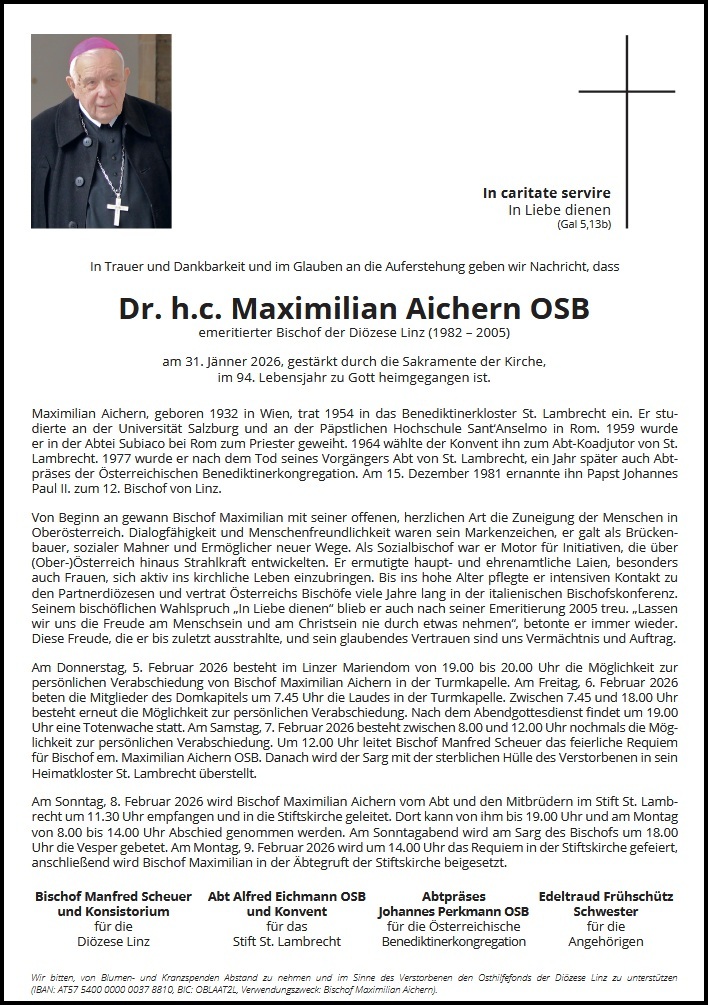 Dr. h.c. Maximilian Aichern OSB