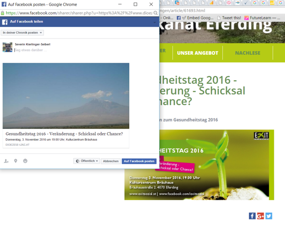 Der Facebook Developer - Open Graph Inhalte aktualisieren