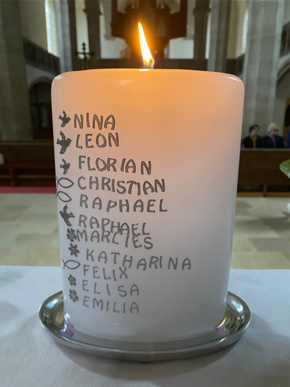 Gruppenkerze Erstkommunion