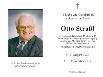 Otto Straßl / © Pfarrgemeinde Kopfing Otto Straßl