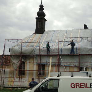 Renovierung Dach Doblkapelle / 1. Tag