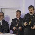 V. l.: der evangelisch-lutherische Bischof Michael Chalupka, Bischof Manfred Scheuer und der griechisch-orthodoxe Bischofsvikar Ioannis Nikolitsis 
