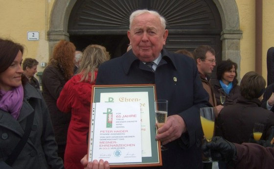  Goldene Verdienstnadel für Peter Haider