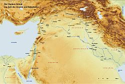 Vorderer Orient zur Zeit der Assyrer und Babylonier; © Bibelwerk Linz
