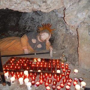 Sebaldstatue in der Sebaldikapelle am Heiligenstein