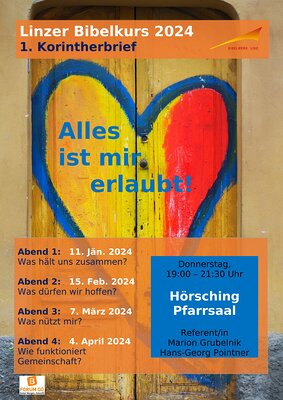 Plakat Bibelkurs 2024 in Hörsching