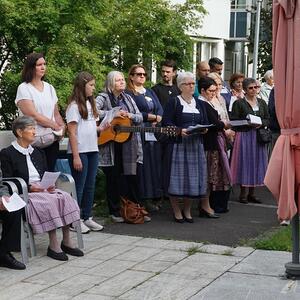 Gemeinsame Prozession von Marcel Callo und St, Quirinus
