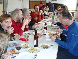 Pizza am Faschingsonntag