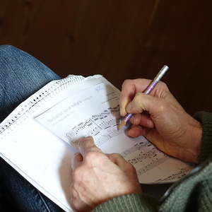 Noten beim Ökumenischen Orgelseminar in Ungenach
