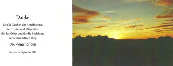 Sterbebild Franz Mayer