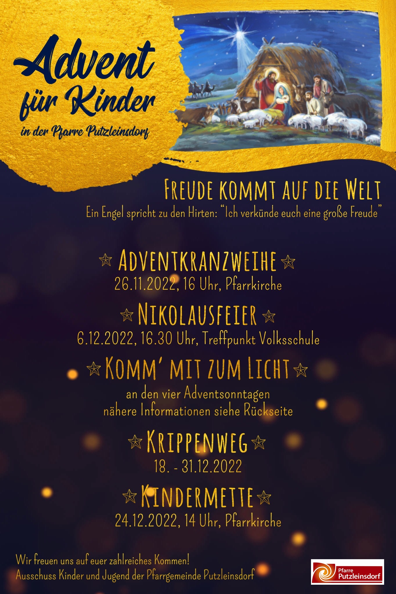Flyer Advent für Kinder