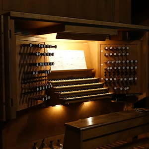 Spieltisch der Rudigierorgel