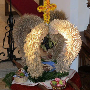 Erntedankfestzug und Gottesdienst in der Pfarrkirche Traberg