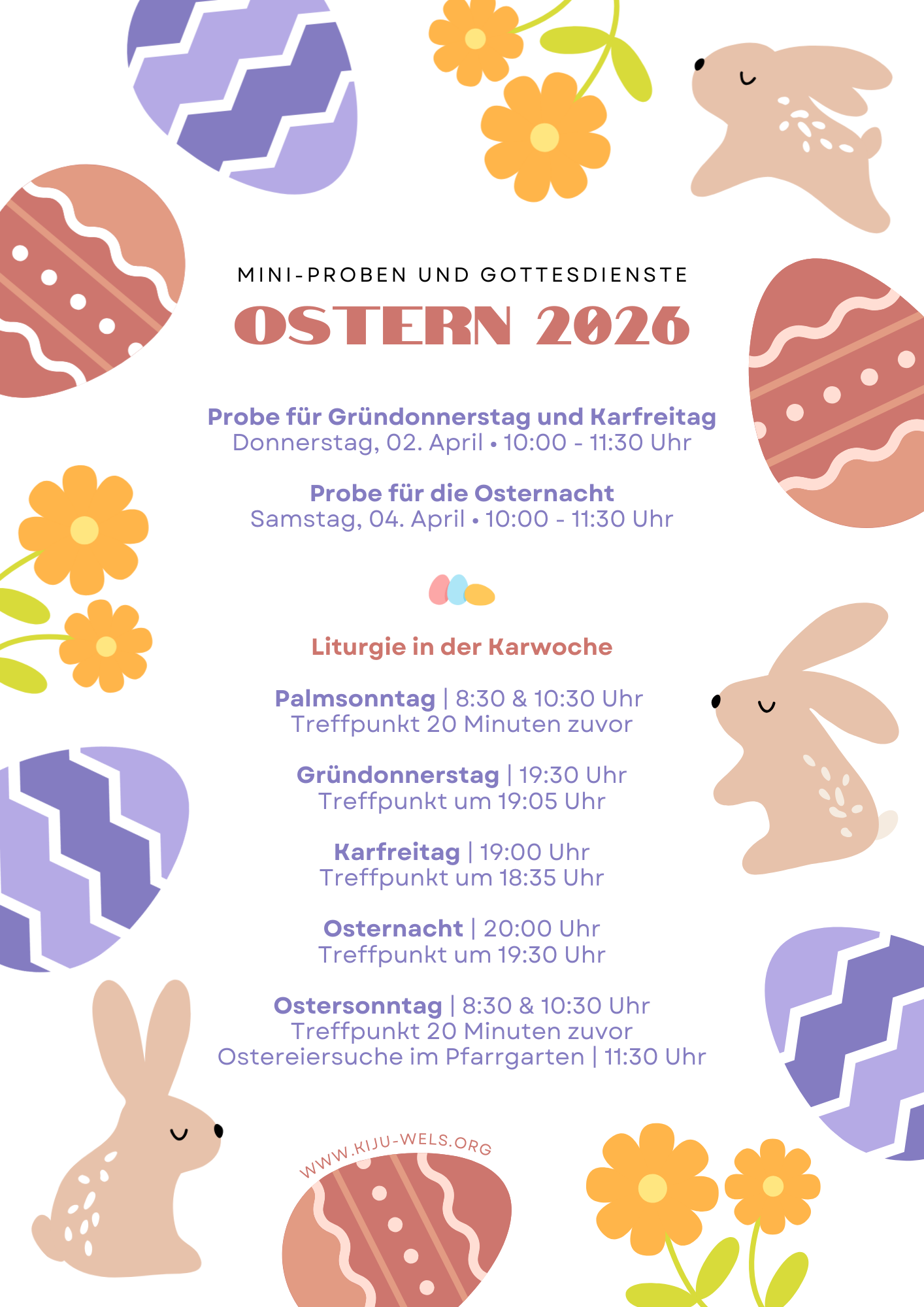 Infoblatt Minis - Ostern 2026 / Maximilian Staflinger