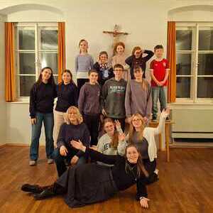 Gruppenfoto zum Abschied von Leandra