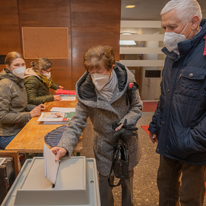 Wahllokal in der Kirche