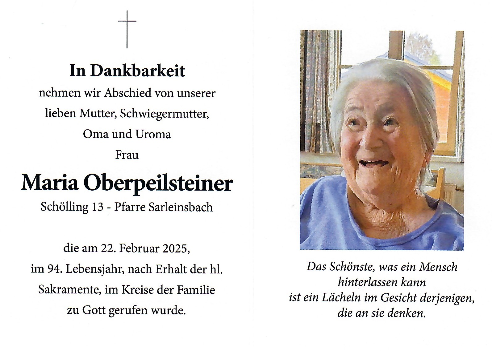 Maria Oberpeilsteiner / Pfarre