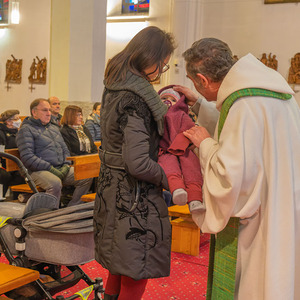 Täuflingssegnung beim Gottesdienst am 5. Februar 2023