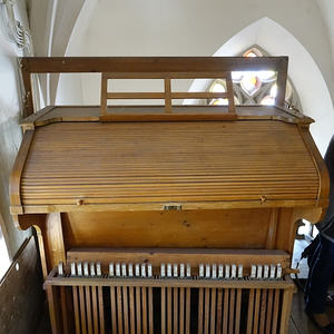 Spieltisch der originalen Johann-Nepomuk-David-Orgel