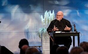 Kardinal Reinhard Marx beim Vortrag im Werte-Forum der Oberbank