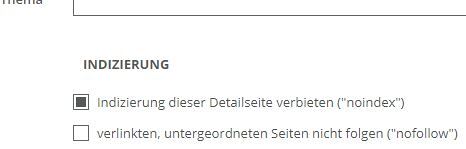 Social & SEO - noindex