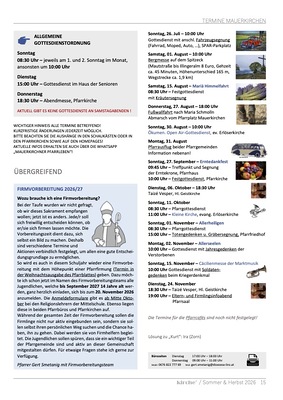 Terminblatt