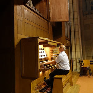 Wolfgang Kreuzhuber mit einer Improvisation an der Rudigierorgel