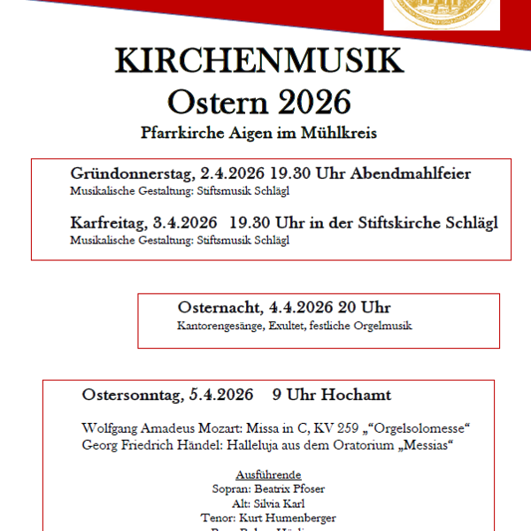 Plakat Kirchenmusik Ostern