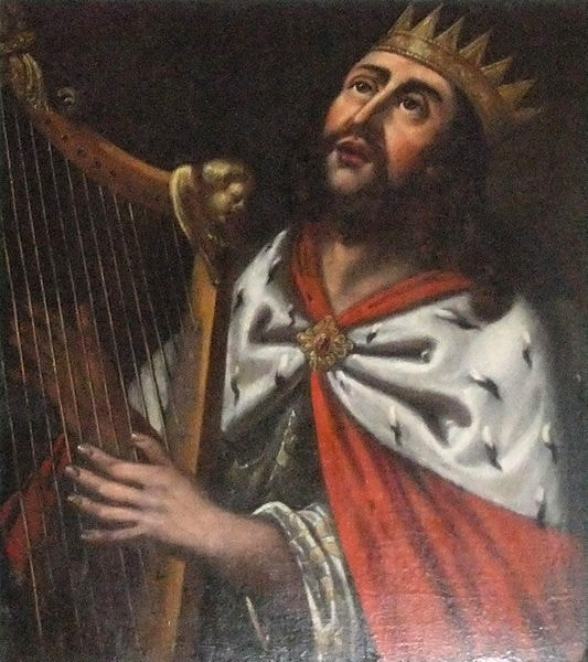 König David spielt Harfe