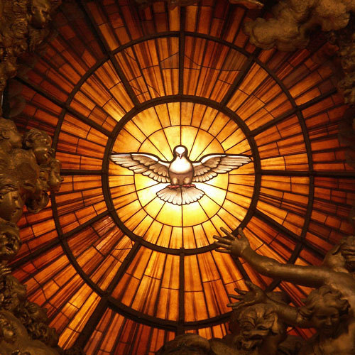 Vatikan, Basilika St. Peter: Die Taube des Heiligen_Geistes, Cathedra Petri Bernini