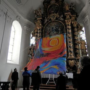 Fastentuch der Pfarrkirche Ostermiething