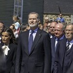 König Felipe VI. von Spanien mit Ehefrau Königin Letizia mit Innenminister Gerhard Karner, Bundeskanzler Christian Stocker und Bundespräsident Alexander Van der Bellen