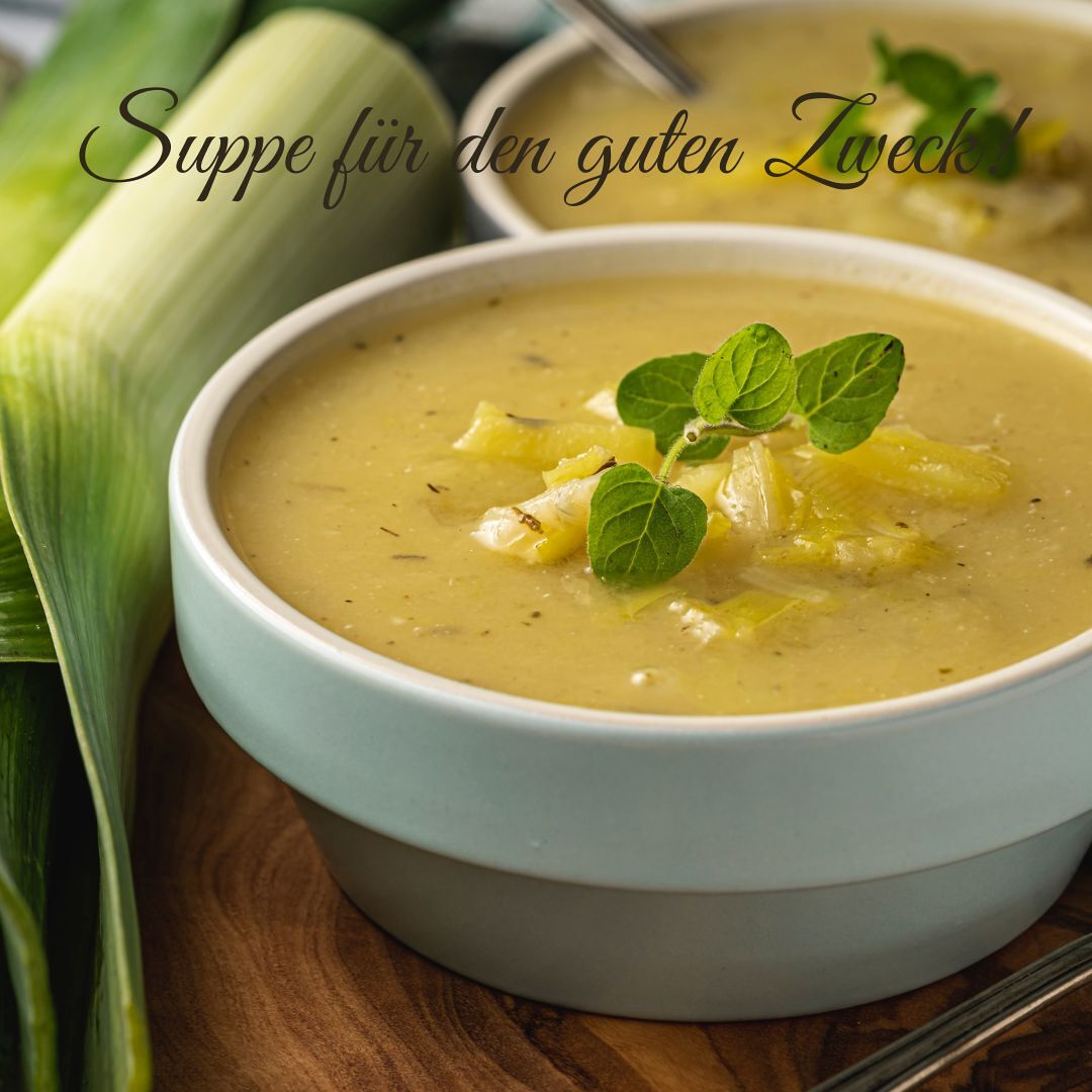 Suppe essen für den guten Zweck