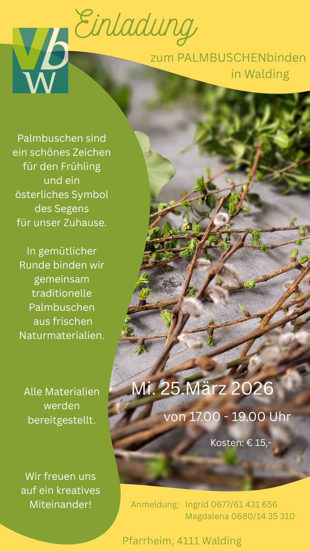 Flyer Palmbuschenbinden