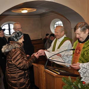Berta Gradl 10 Jahre Mesnerin, Pfarre Franking