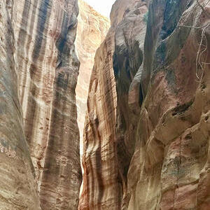 Die vielen Farben im Sandstein lassen uns immer neu staunen.