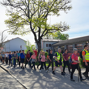 Ankunft nach langem Marsch