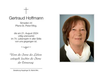 Gertraud Hoffmann / Bestattung Kepplinger
