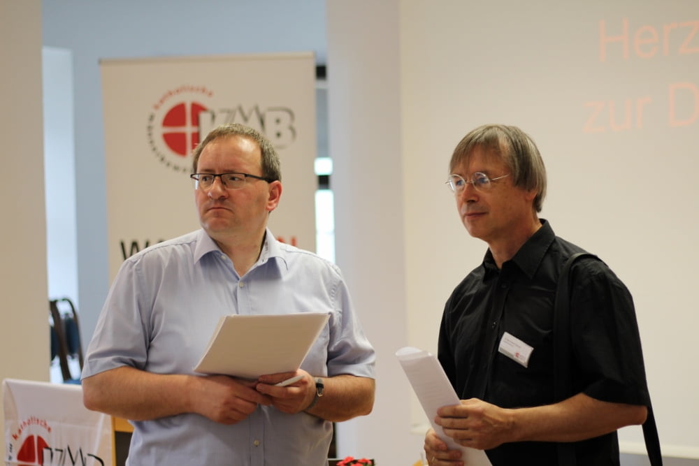 Geistlicher Assistent der KMB, Hans Wimmer, und Diözesanobmann DI Bernhard Steiner